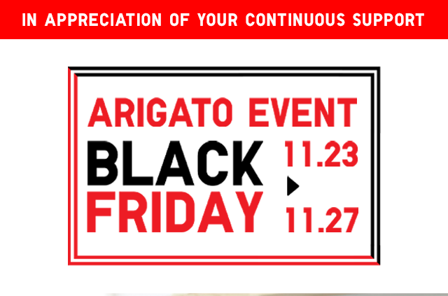 HERO - IN APPRECIATION OF YOUR CONTINIOUS SUPPORT ARIGATO EVENT BLACK FRIDAY 11/23 TO 11/27