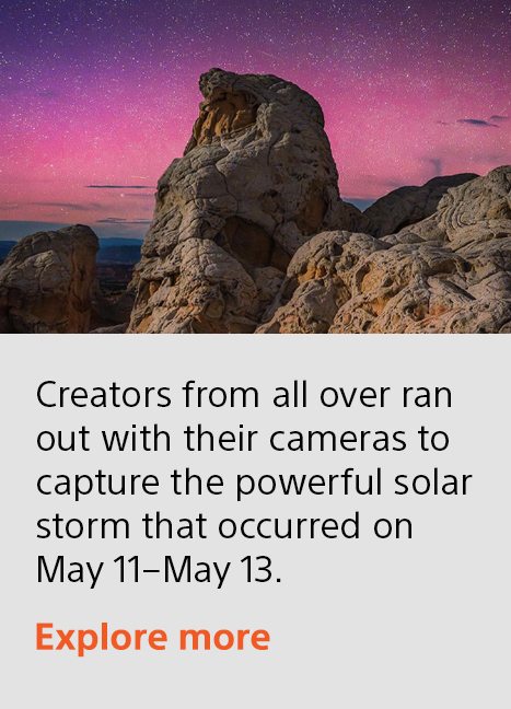 Creators from all over ran out with their cameras to capture the powerful solar storm that occurred on May 11–May 13. | Get tips