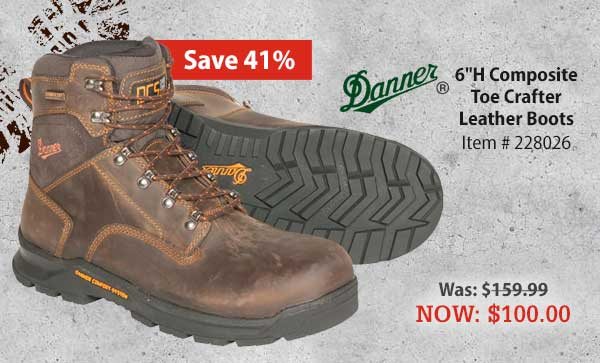 Danner 6"H Composite Toe Crafter Leather Boots Item # 228026 Was: $159.99 NOW: $100.00