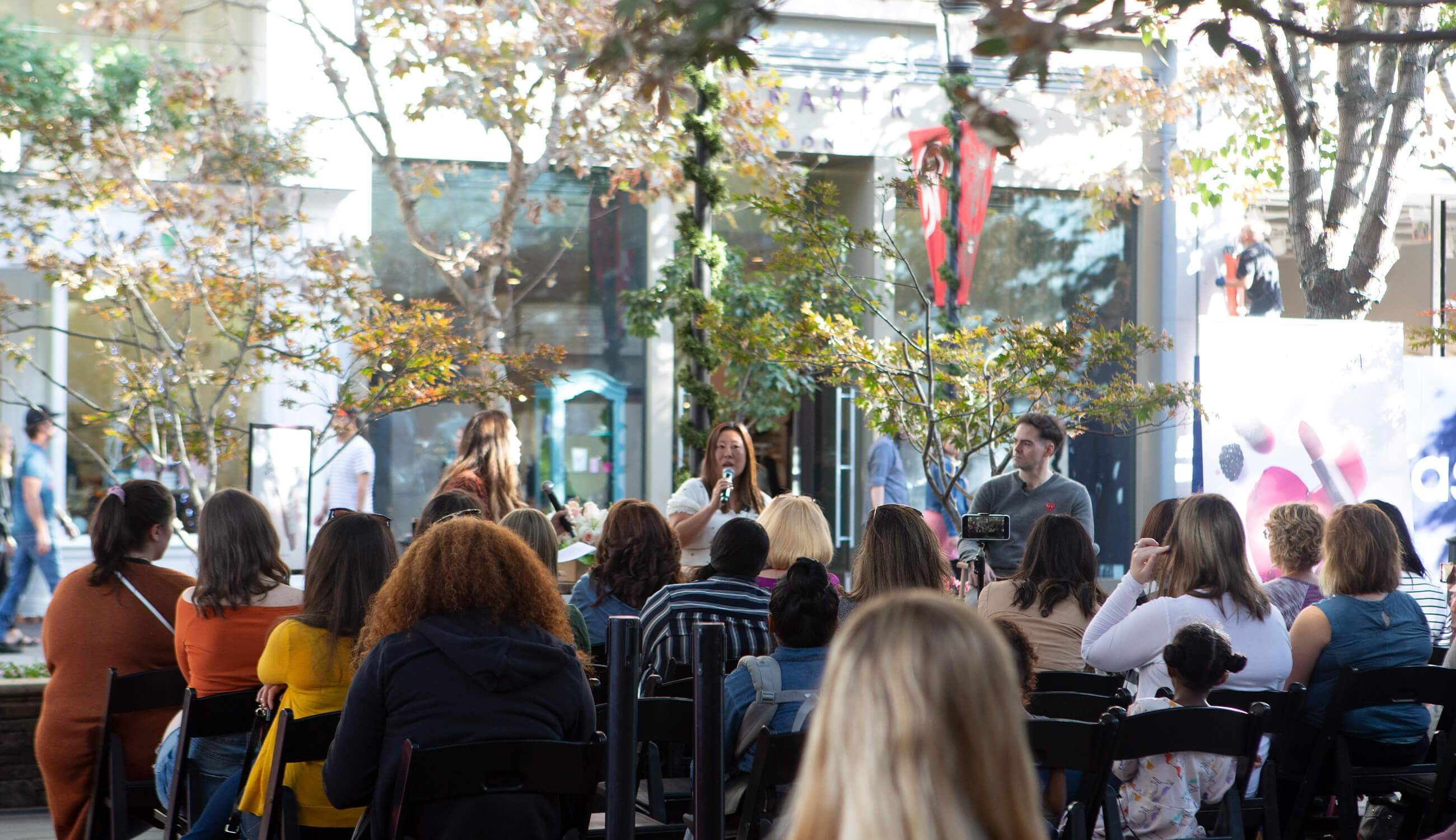 Public Panel discussions at Santana Row San Jose, California