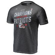 Men's NFL Pro Line by Fanatics Branded Heather Charcoal New England Patriots 2018 AFC Champions Trophy Collection Locker Room T-Shirt