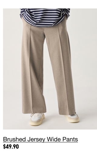 PDP4 - WOMEN BRUSHED JERSEY WIDE PANTS