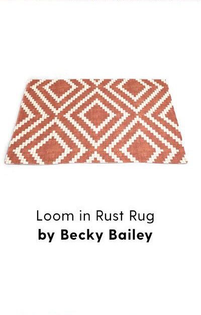 Loom in Rust Rug by Becky Bailey