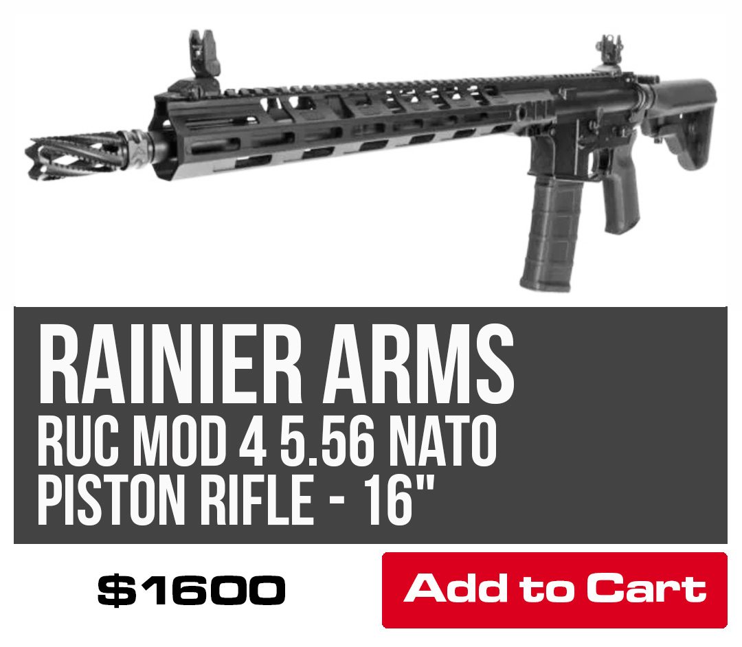  Rainier Arms RUC MOD 4 5.56 NATO Piston Rifle - 16" Black 