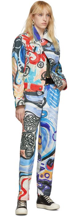 Charles Jeffrey Loverboy - Multicolor Denim Art Jacket