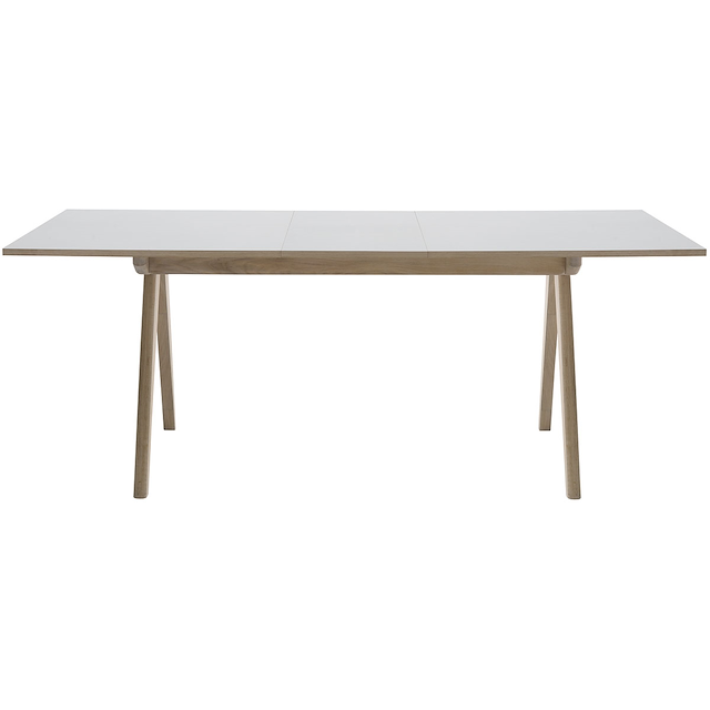 JERRY 4-8 seat white extending dining table