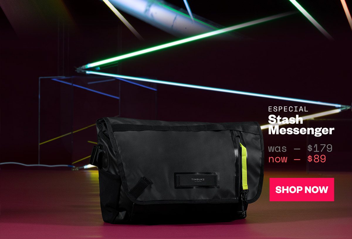 Especial Stash Messenger. Was-$179. Now-$89. Shop Now.