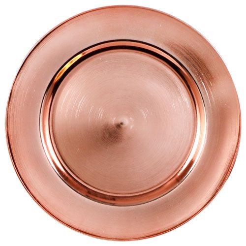 13-in. Metallic Rose Gold Charger Plates