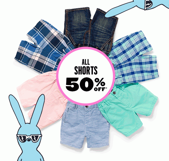 All Shorts 50% Off