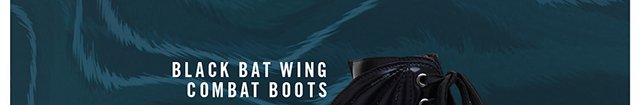 Black Bat Wing Combat Boots