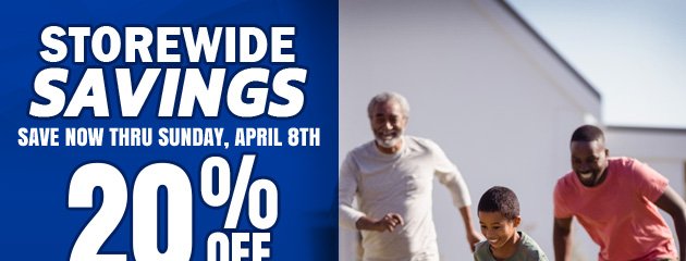 Storewide Savings | Now through Sunday, April 08, 2018 | Save Even More with This Coupon: 20% Off Regular Priced Items and/or 10% Sale Price Items