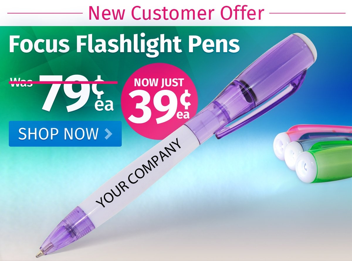 Focus Flashlight Pens for only 39¢ each!