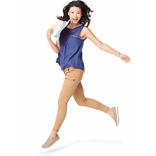 Model wearing the Khaki Women's CitiLane Low Slip-On