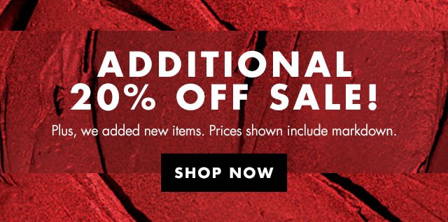 Additional 20% Off Sale!