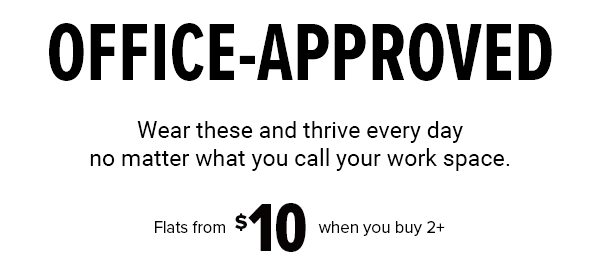 Flats from $10 when you buy 2+