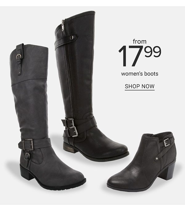 Women's boots from 17.99. Shop Now.