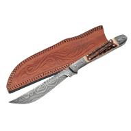 Damascus Navaja Hunter Knife