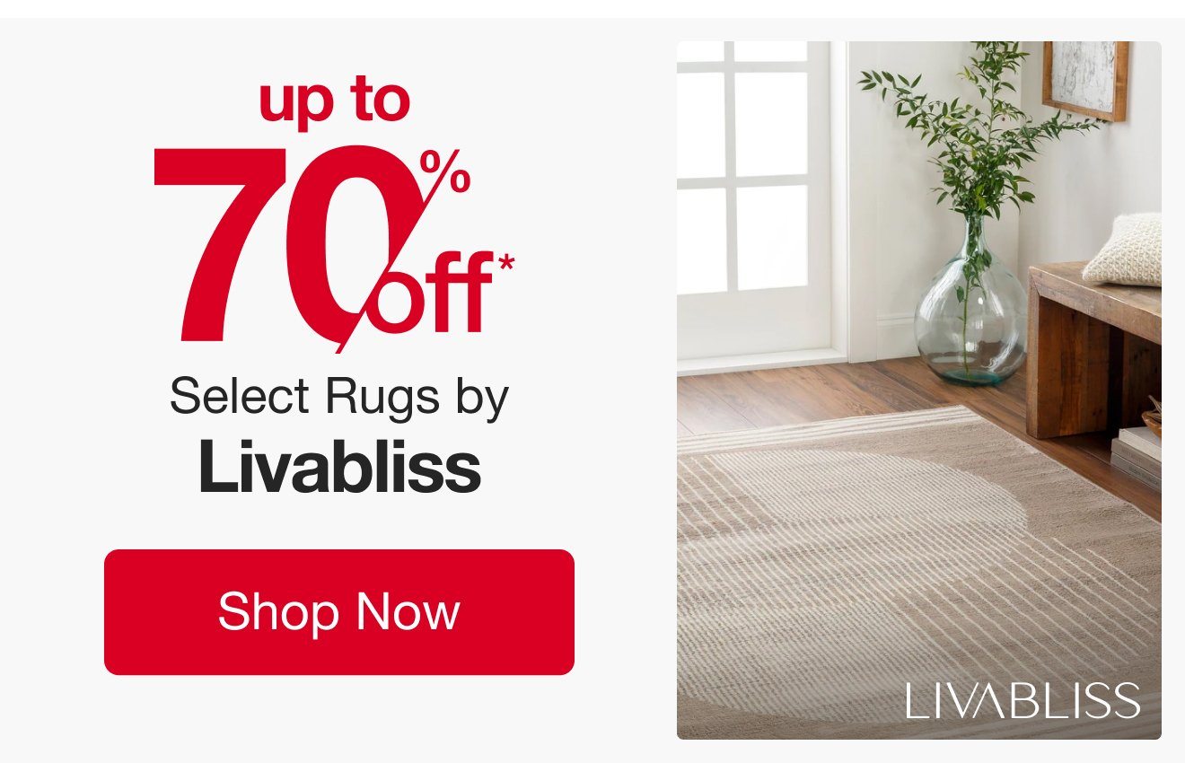 Up to 70% Off Select Rugs by Livabliss*