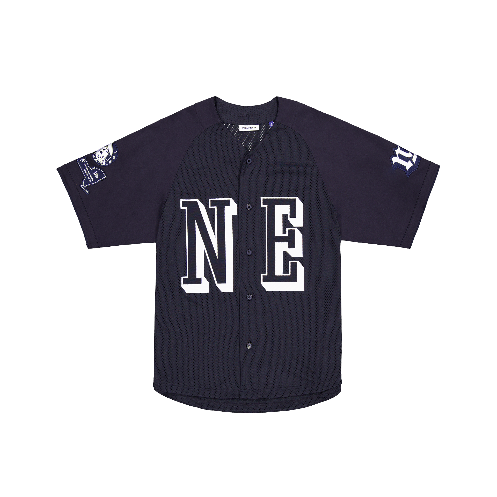 Image of Brand New Era Warren Navy Raglan Baseball Jersey