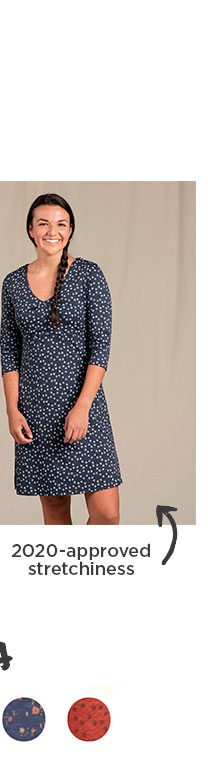 Rosalinda Dress - True Navy Daisy Chain Print