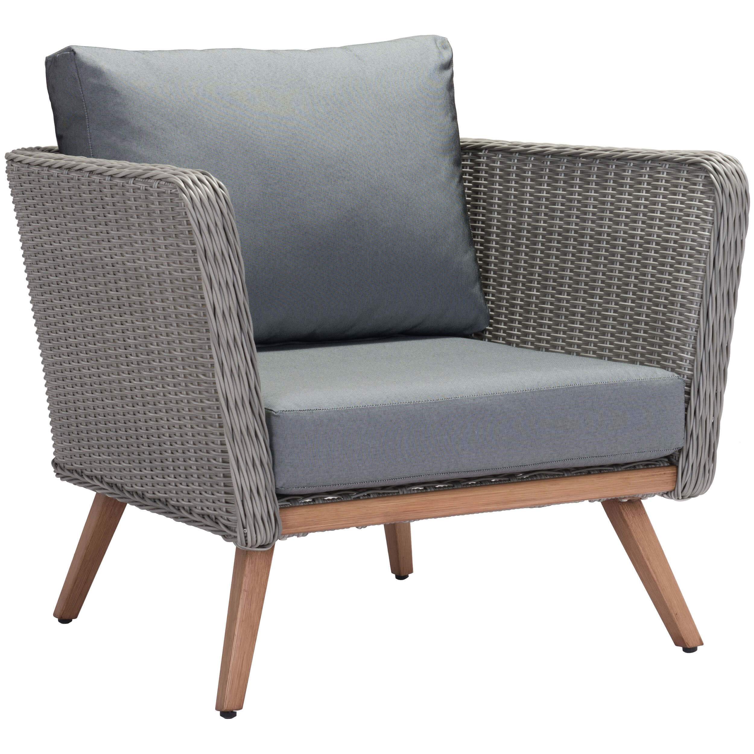 Image of Monaco Outdoor Arm Chair, Gray