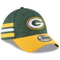 Men's Green Bay Packers New Era Green/Gold 2018 NFL Sideline Home Official 39THIRTY Flex Hat