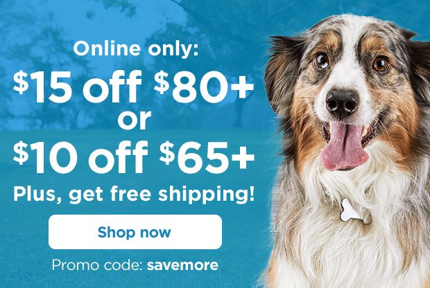 Online only: $15 off $80+ or $10 off $65+. Plus, get free shipping! Promo code: savemore. Shop now.