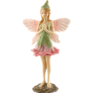 Pink Petal Flower Fairy Statue