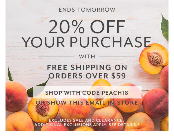 20% Off Your Purchase