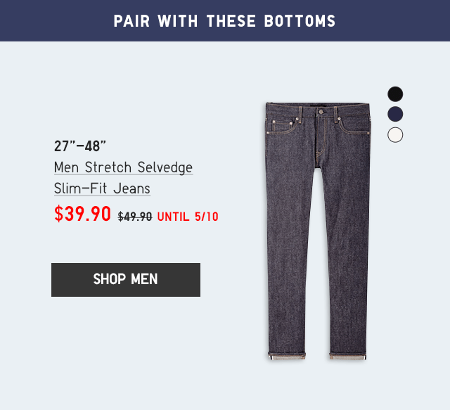 PDP6 - MEN STRETCH SELVEDGE SLIM-FIT JEANS