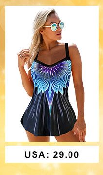Printed Spaghetti Strap Swimdress and Panty