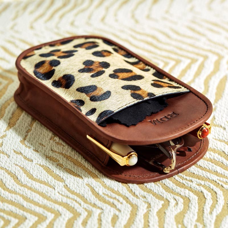 Leopard Read and Write Eyeglass Case