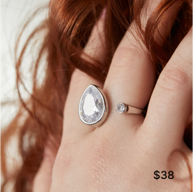 Teardrop Crystal Ring| Shop Now