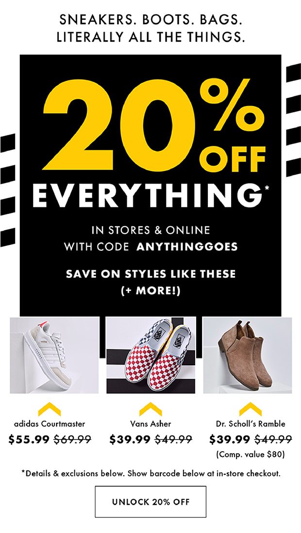 20 off of 49 dsw