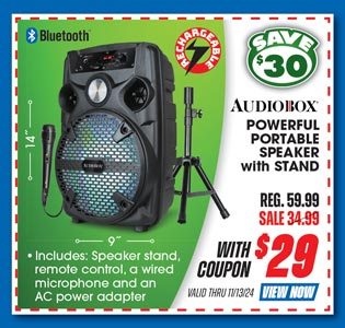 Audiobox Powerful Portable Speaker With Stand