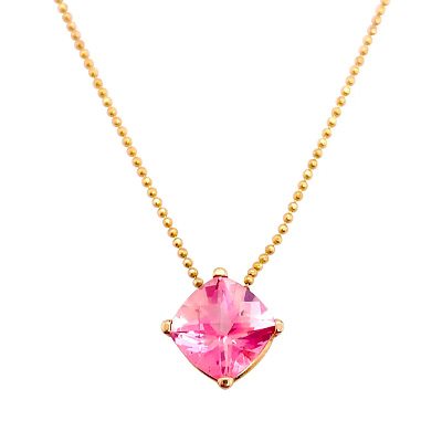 Five Star Jewelry Pink Topaz Pendant Necklace, 2021