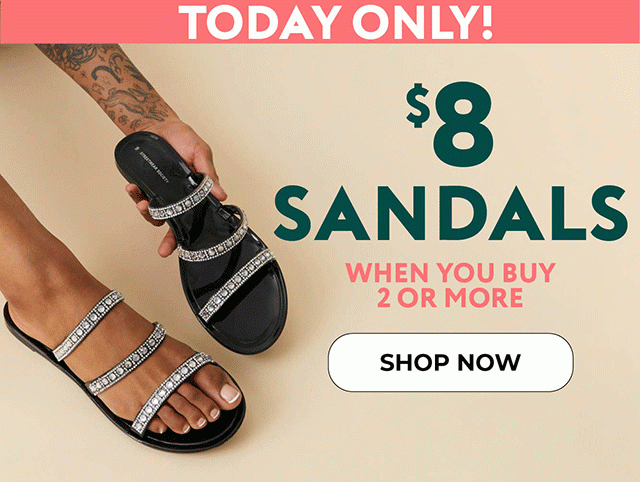 $8 sandals