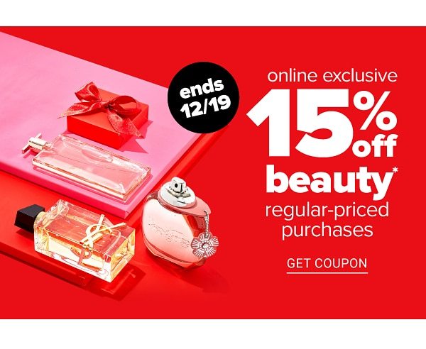 Online Exclusive - 15% off Beauty Regular-Priced Purchases - Get Coupon