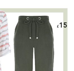 Khaki linen trousers