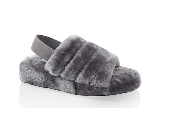 Faux Fur Slingback Sandals