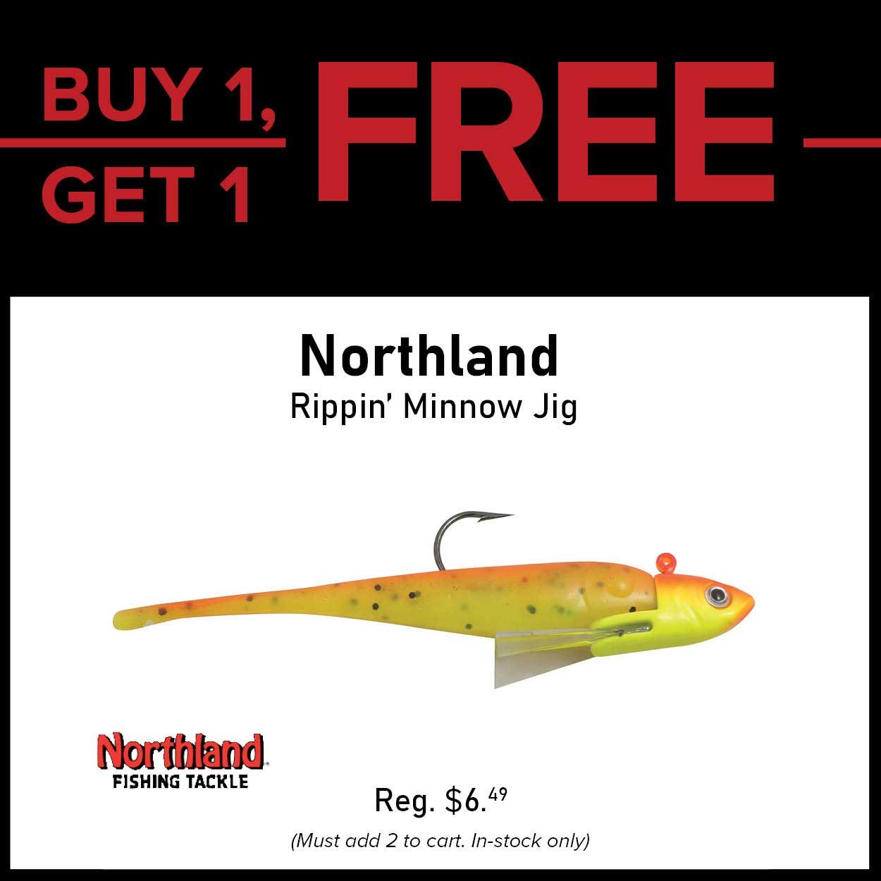 Buy One Get One Free Northland Rippin' Minnow Jig Reg. $6.49 (In-stock only)