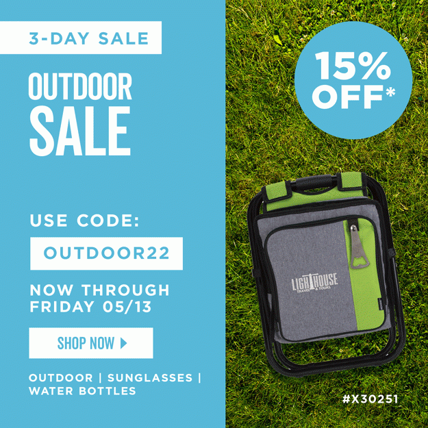 Outdoor Sale | 15% Off | Use Code: OUTDOOR22 | Shop Now | Discount applies to outdoor, water bottles and sunglasses.