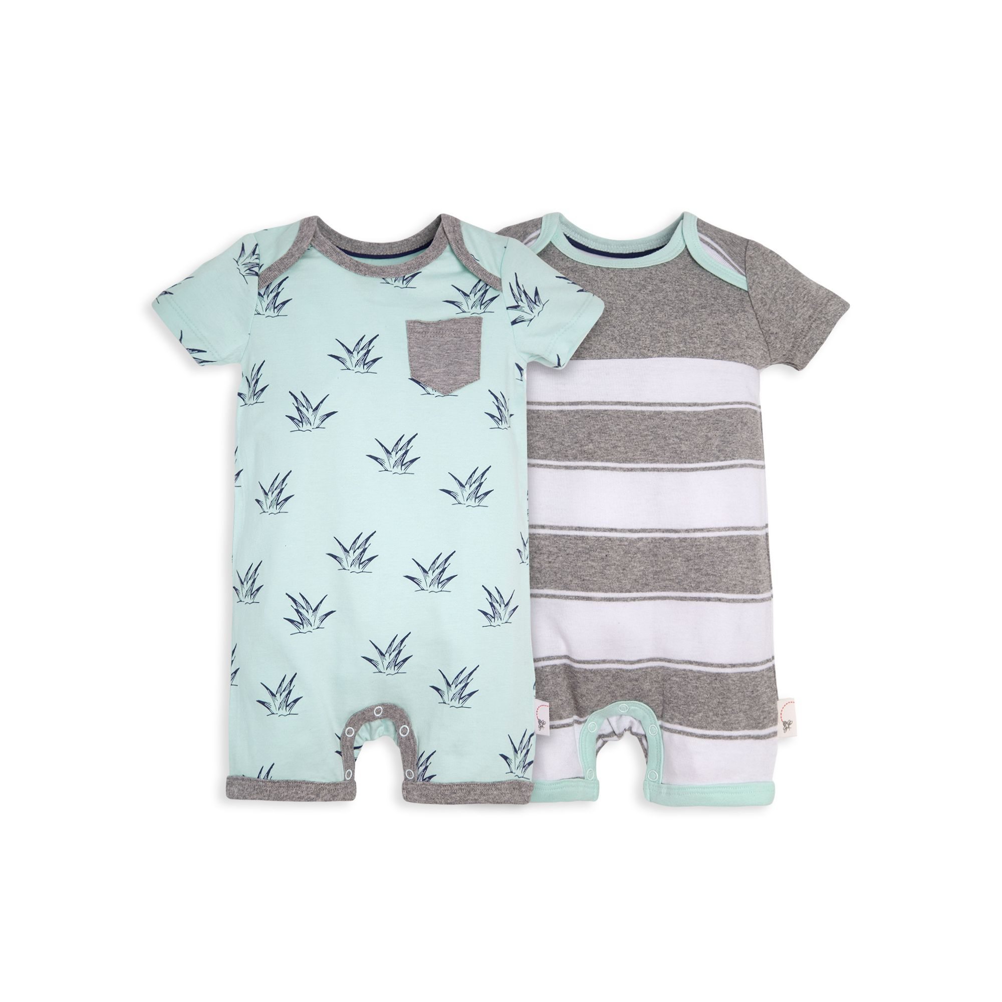 Sprouts And Stripes Organic Baby Romper 2 Pack