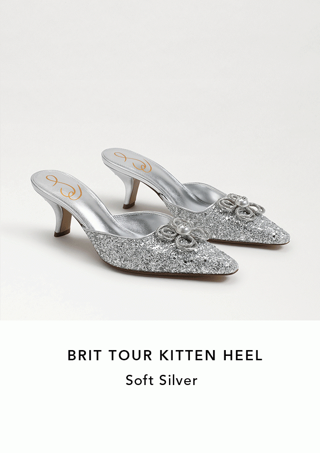 Brit Tour Kitten Heel - Soft Silver 