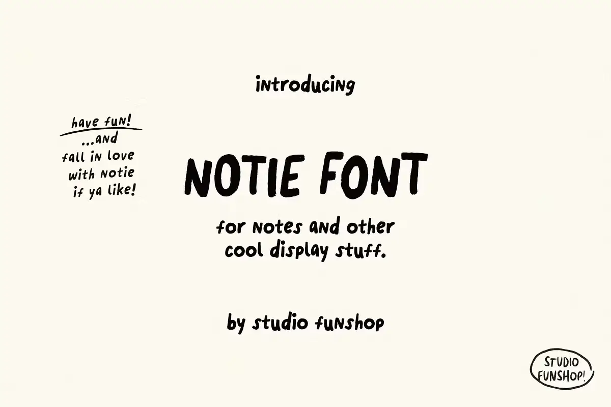 Notie! A Handwriting Font