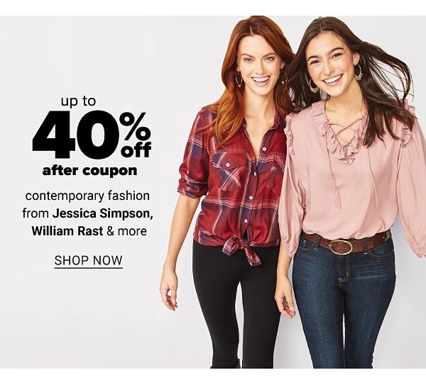 up to 40% off after coupon Contemporary Fashion from Jessica Simpson, William Rast, and more - Shop Now