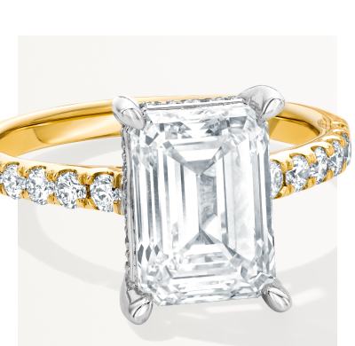 Lab-Created Diamonds by KAY Emerald-Cut Engagement Ring 4-1/2 ct tw 14K Yellow Gold