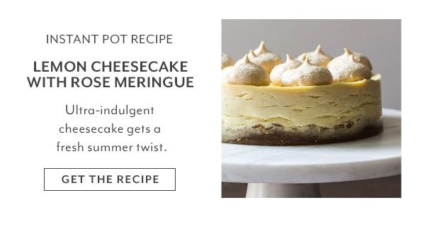 Instant Pot Recipe: Lemon Cheesecake with Rose Meringue