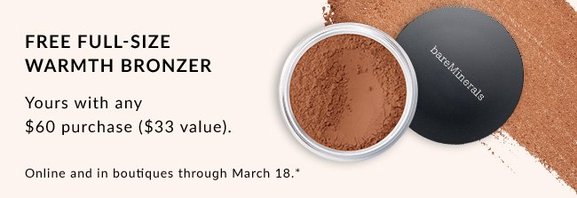 Free full size warmth Bronzer