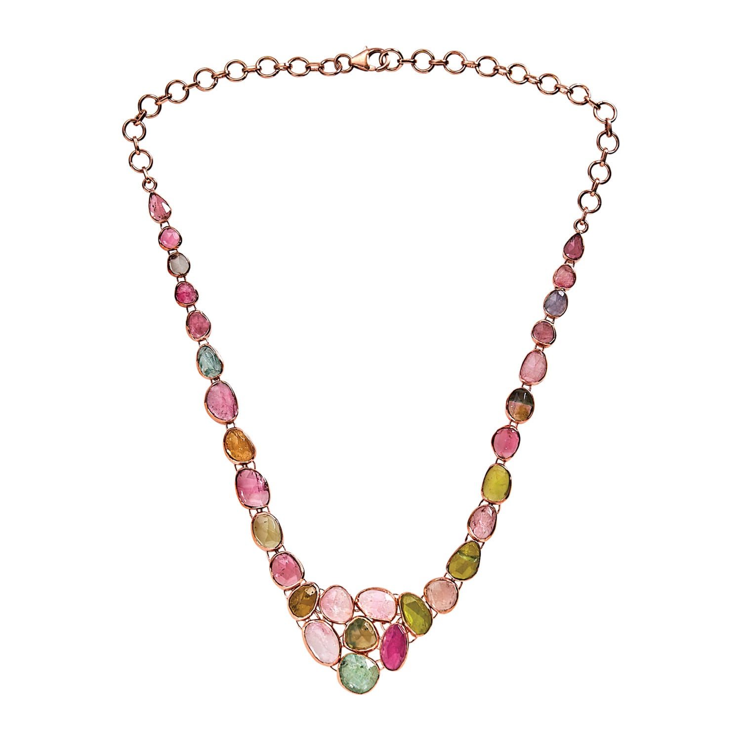 Tourmaline Cluster Necklace